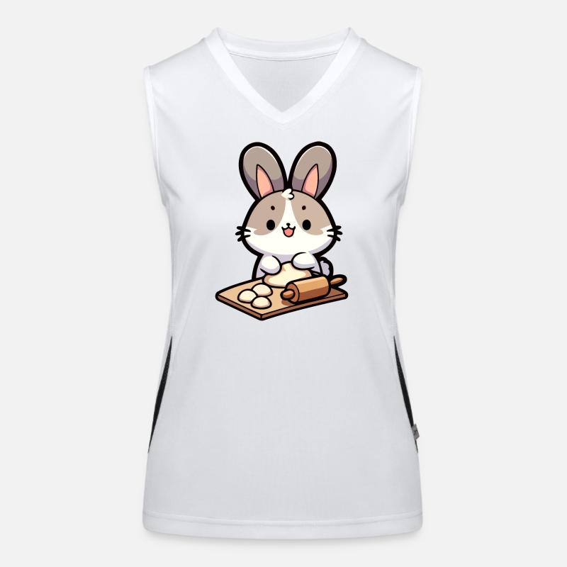 Bunny Baker: The Dough Delighter Women's Functional Contrast Tank Top