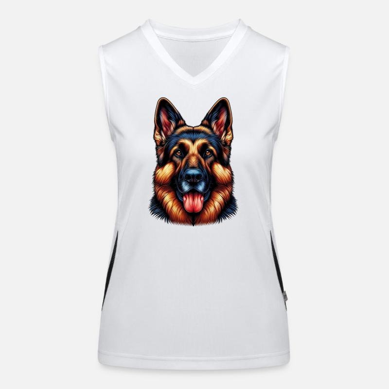 Deutscher Schäferhund Funktionelles Kontrast-Tank Top für Frauen