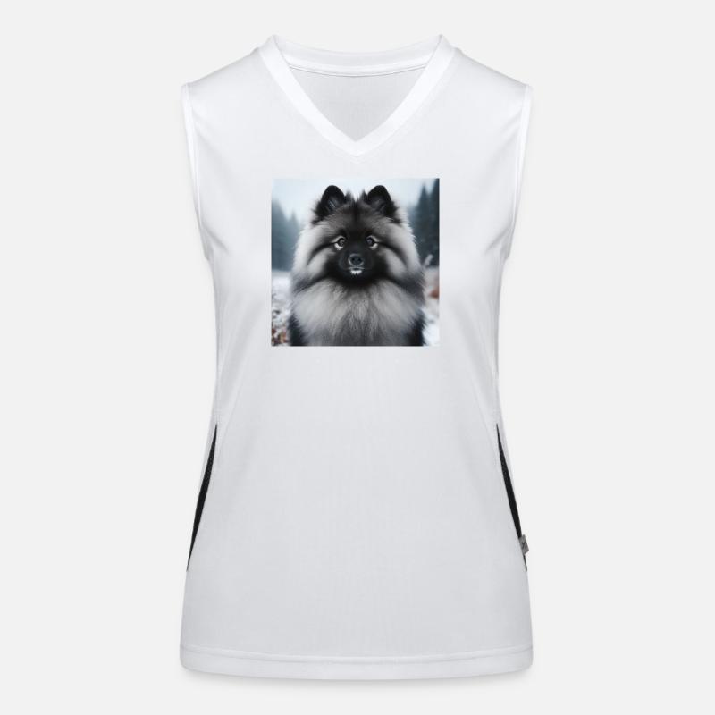 Wunderschöner Wolfspitz Funktionelles Kontrast-Tank Top für Frauen