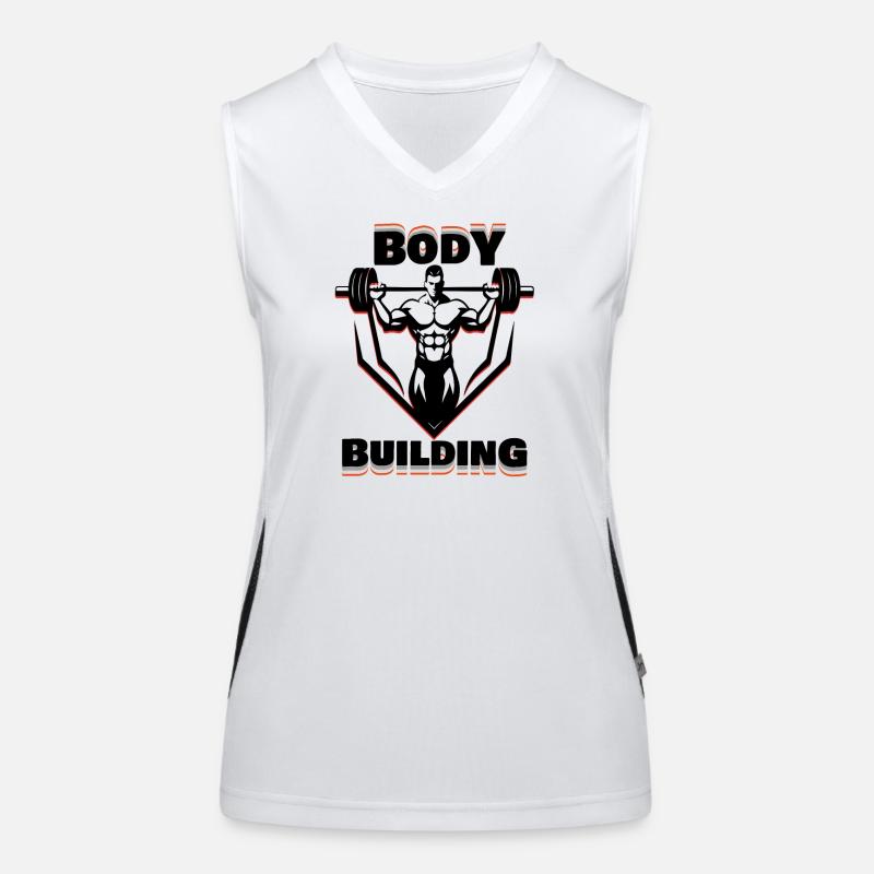 Bodybuilding dark design Funktionelles Kontrast-Tank Top für Frauen