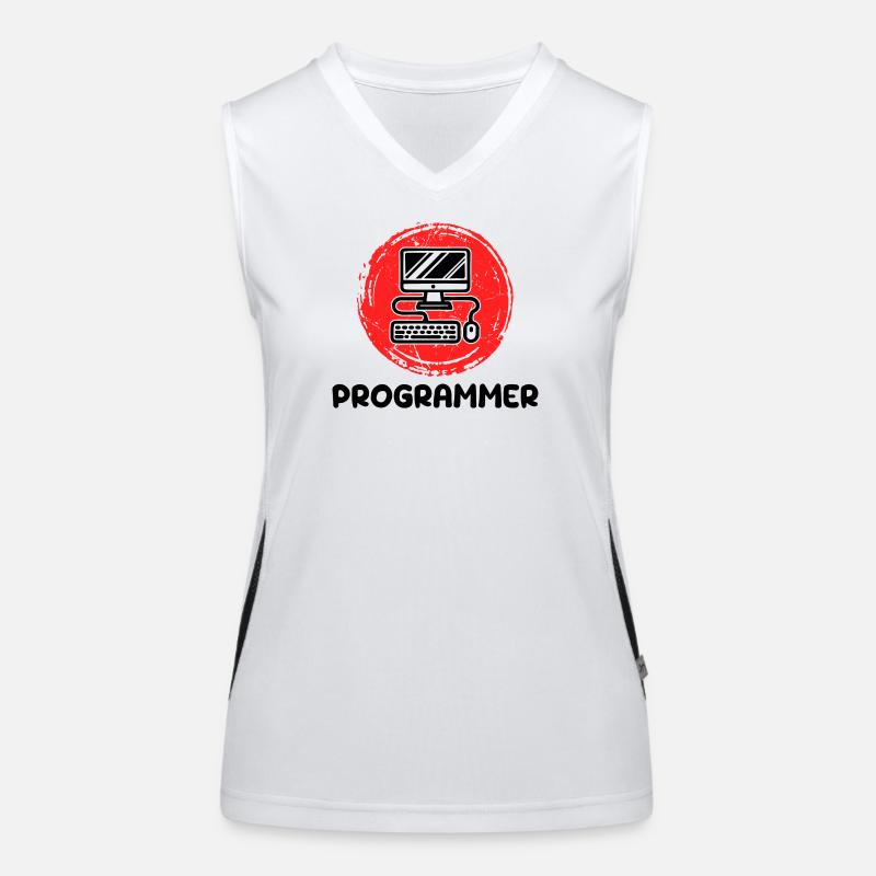 Computer Developer Programmierer Code Skripting Funktionelles Kontrast-Tank Top für Frauen