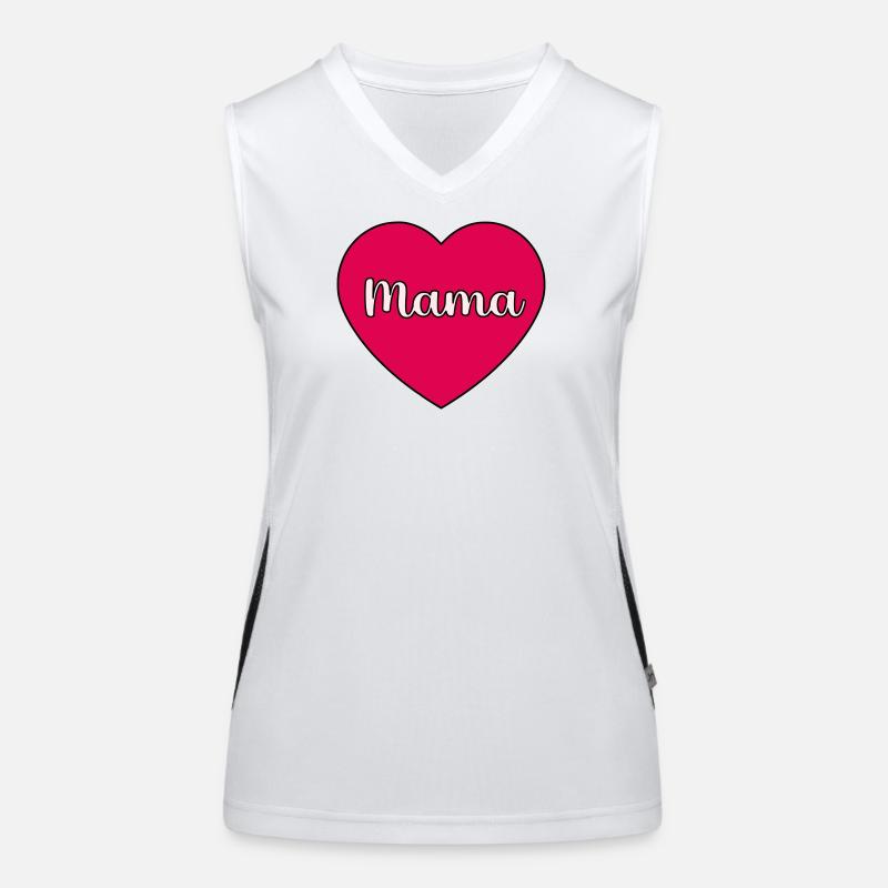 Mama-Herz Funktionelles Kontrast-Tank Top für Frauen