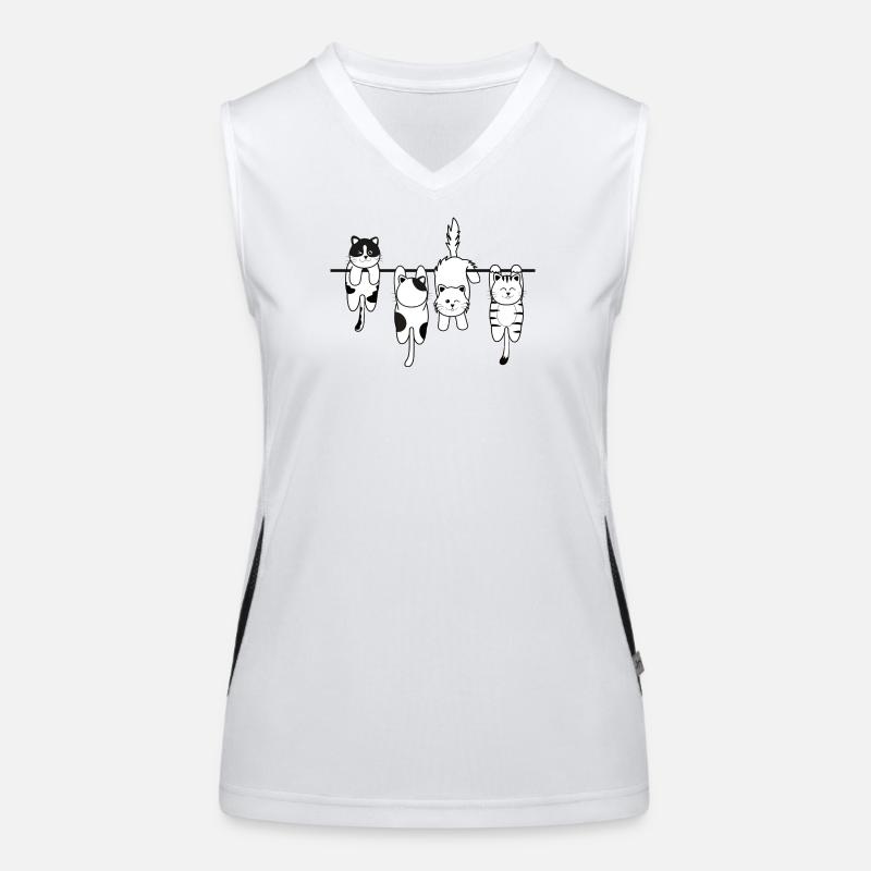Wäsche Katze Funktionelles Kontrast-Tank Top für Frauen
