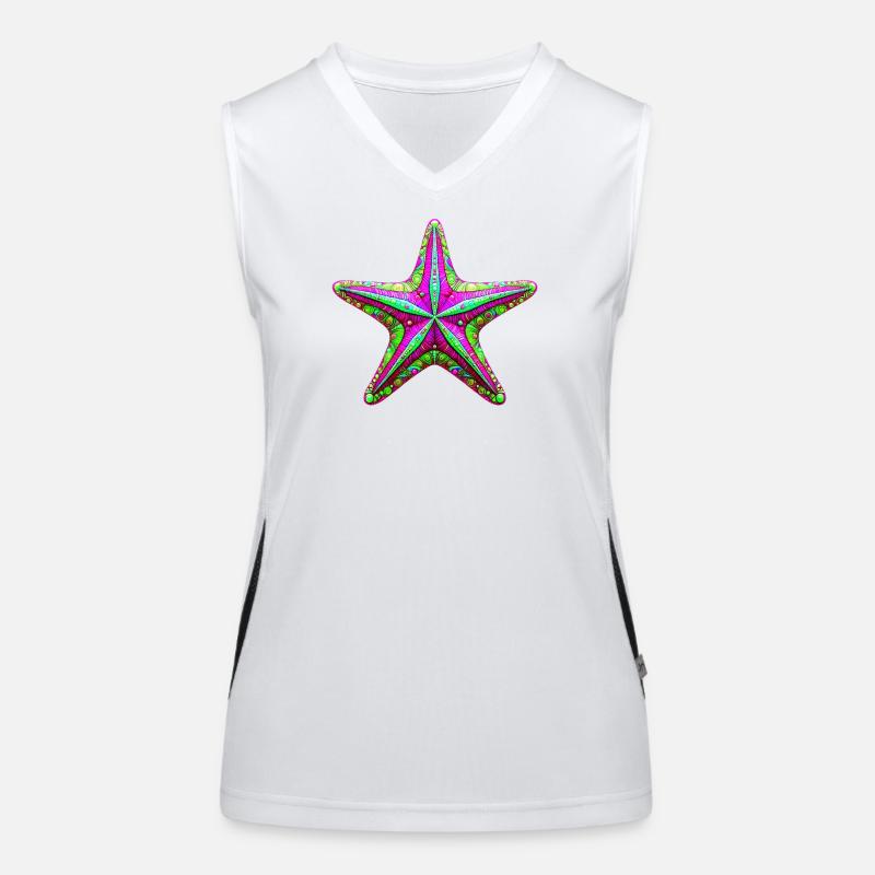 Seestern Funktionelles Kontrast-Tank Top für Frauen