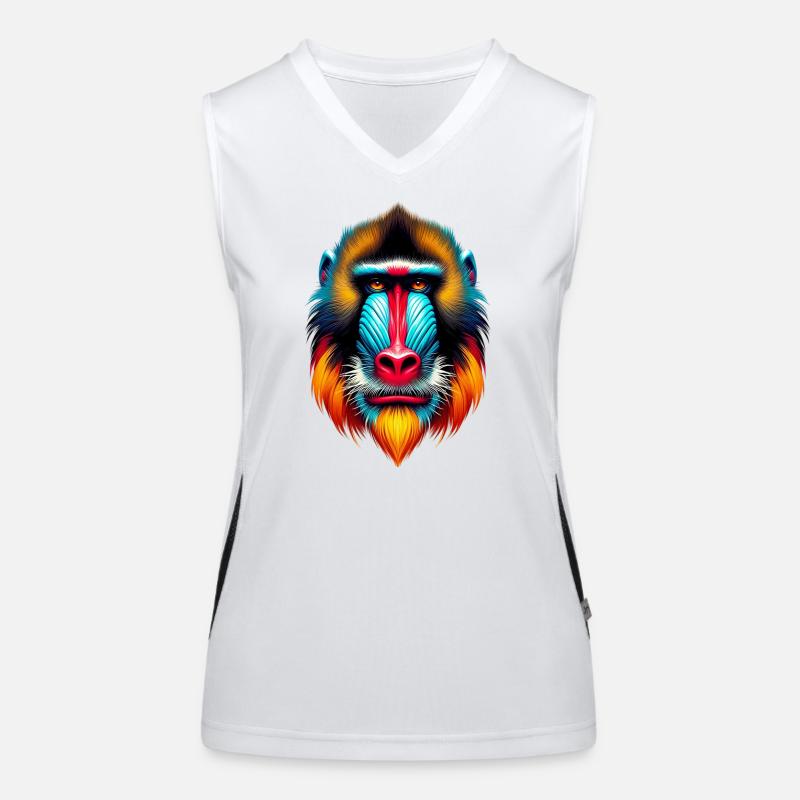 Mandrill-Affe Funktionelles Kontrast-Tank Top für Frauen