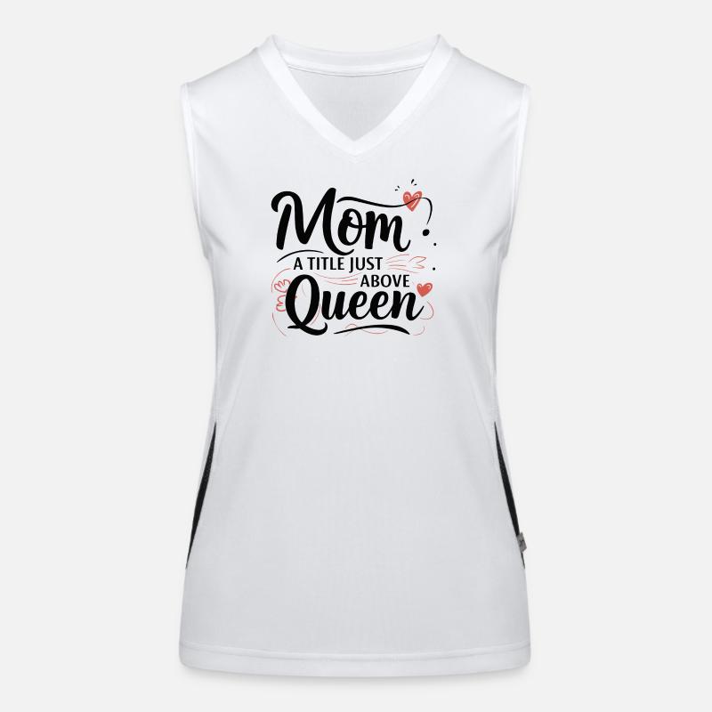 Maman - Un titre juste au-dessus de Queen Débardeur respirant contrasté Femme