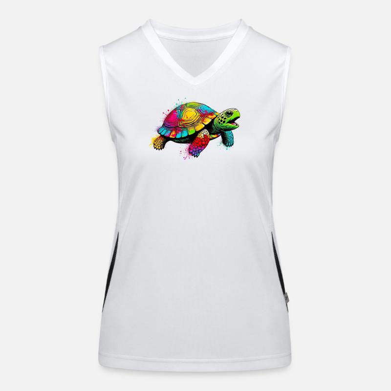 Schildkröte Funktionelles Kontrast-Tank Top für Frauen