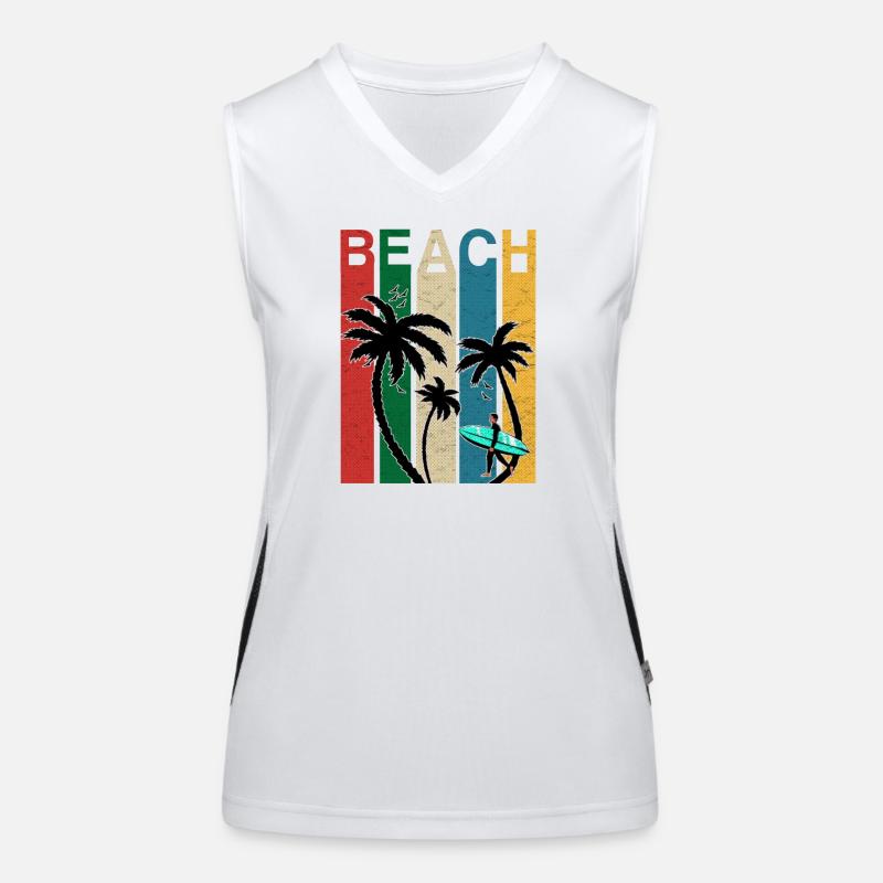 Plaisir de plage coloré Débardeur respirant contrasté Femme