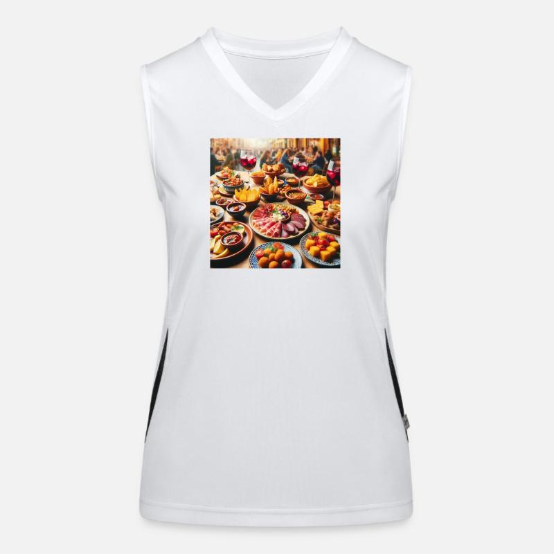 Spanische Tapas Funktionelles Kontrast-Tank Top für Frauen