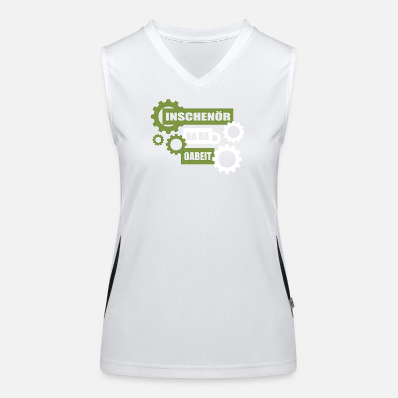 Inschenör ba da Oabeit, engineer at work Women's Functional Contrast Tank Top