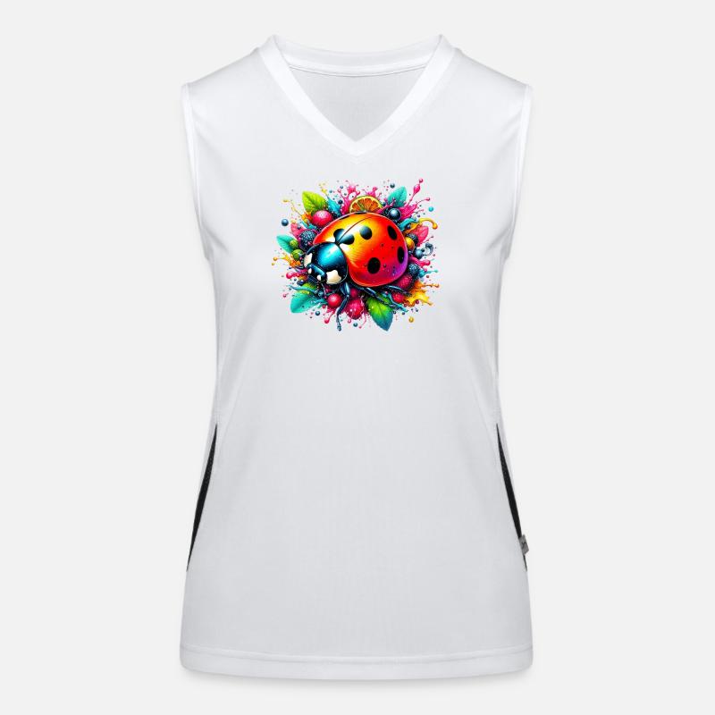Marienkäfer Funktionelles Kontrast-Tank Top für Frauen