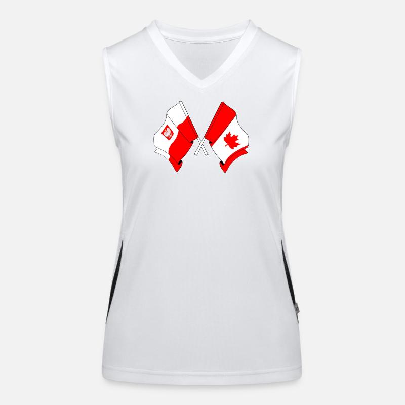 Drapeau de la Pologne, drapeau du Canada Débardeur respirant contrasté Femme