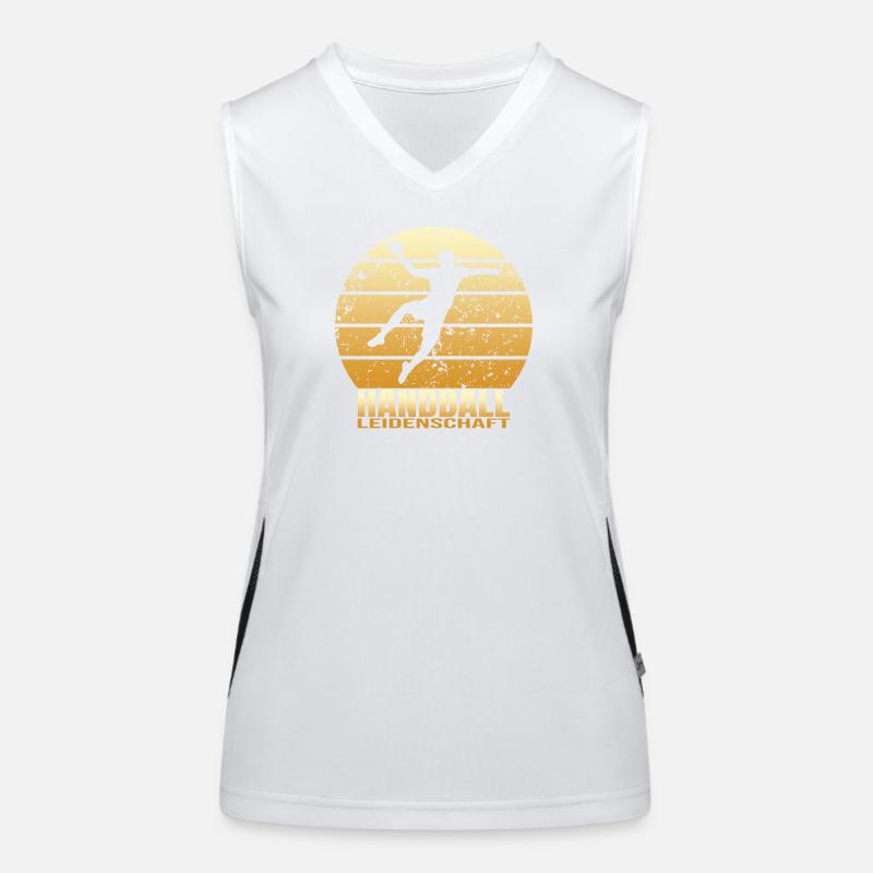 Handball Leidenschaft Funktionelles Kontrast-Tank Top für Frauen
