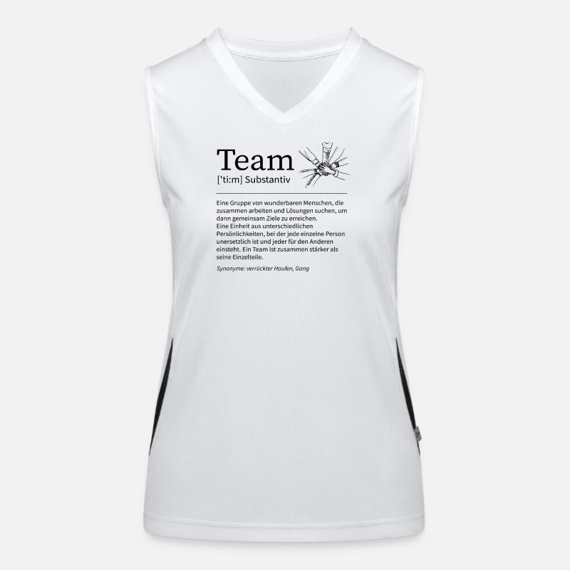 Team Crazy Bunch Gang Saying Office Gift Women's Functional Contrast Tank Top
