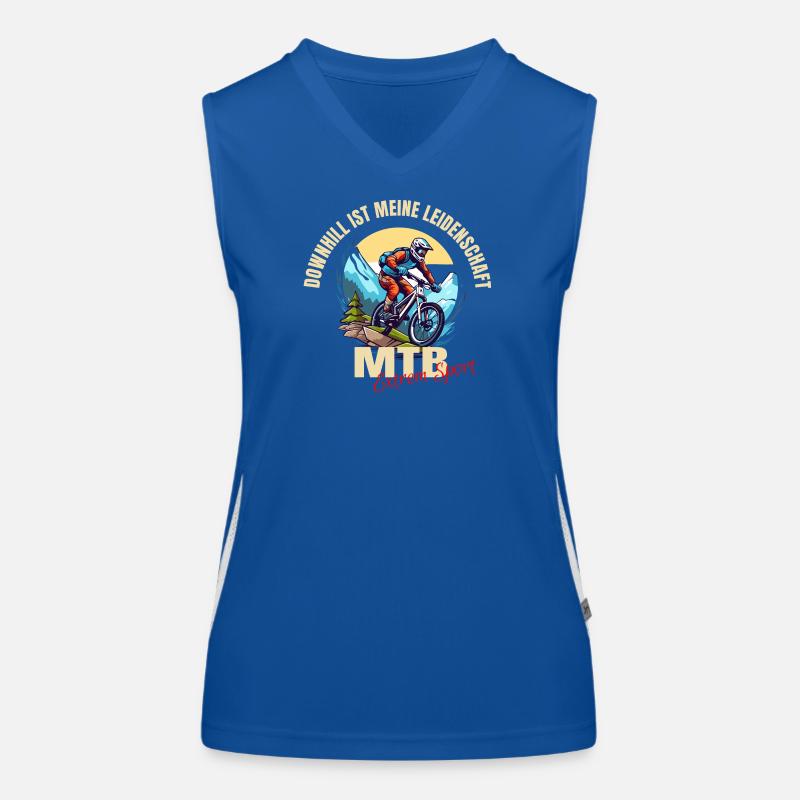 Downhill ist meine Leidenschaft Funktionelles Kontrast-Tank Top für Frauen