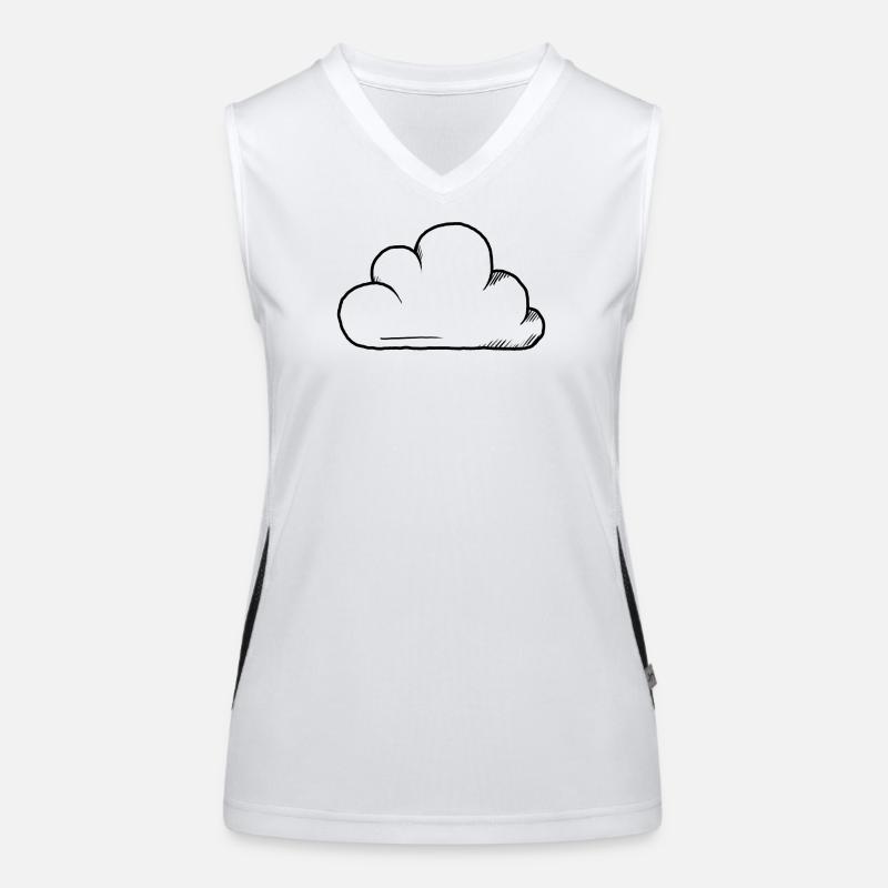 Cloud-Design Funktionelles Kontrast-Tank Top für Frauen