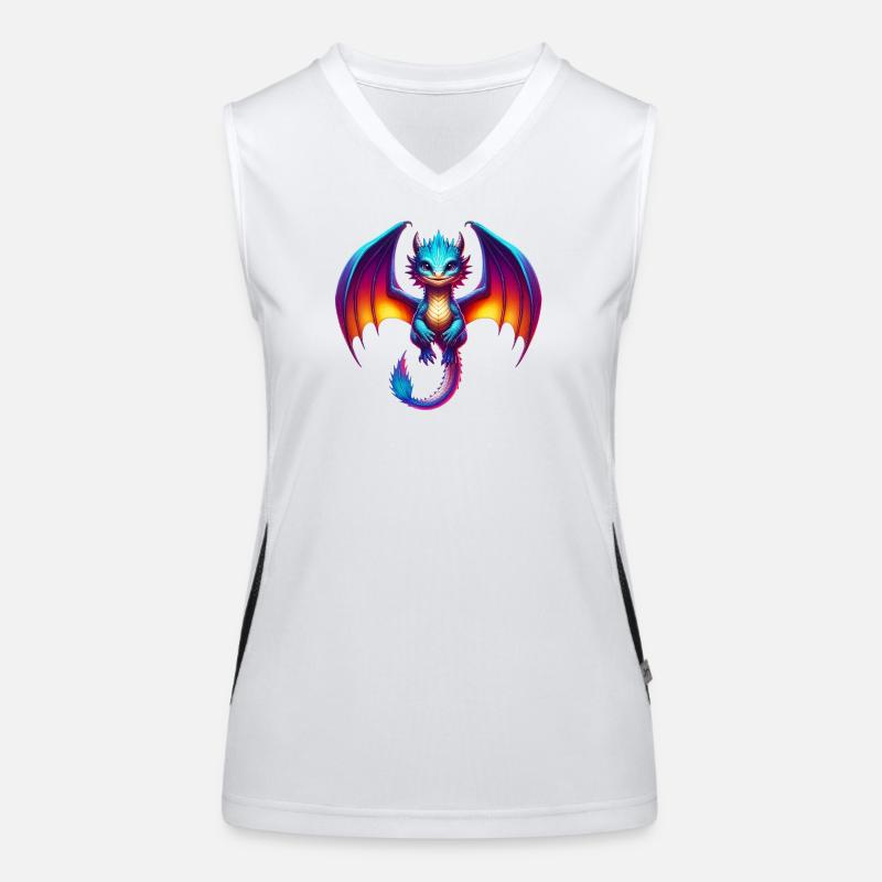 Drache Funktionelles Kontrast-Tank Top für Frauen