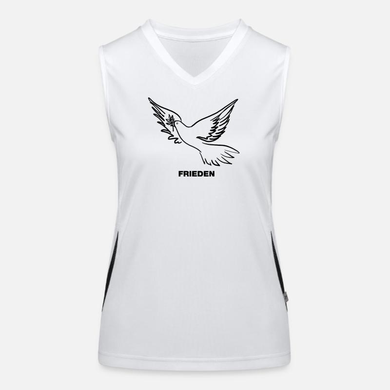 Frieden / Pace / Peace - Friedenstaube Funktionelles Kontrast-Tank Top für Frauen