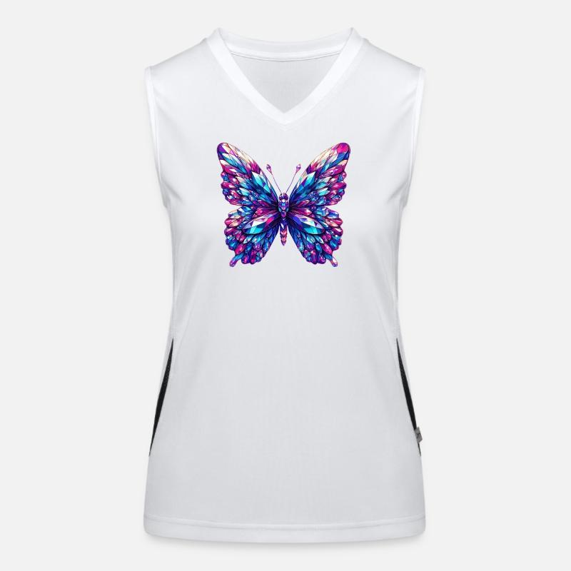 Papillon de cristal Débardeur respirant contrasté Femme