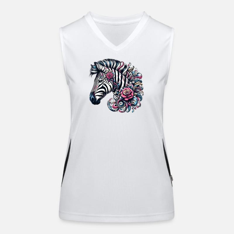 Zebra Funktionelles Kontrast-Tank Top für Frauen
