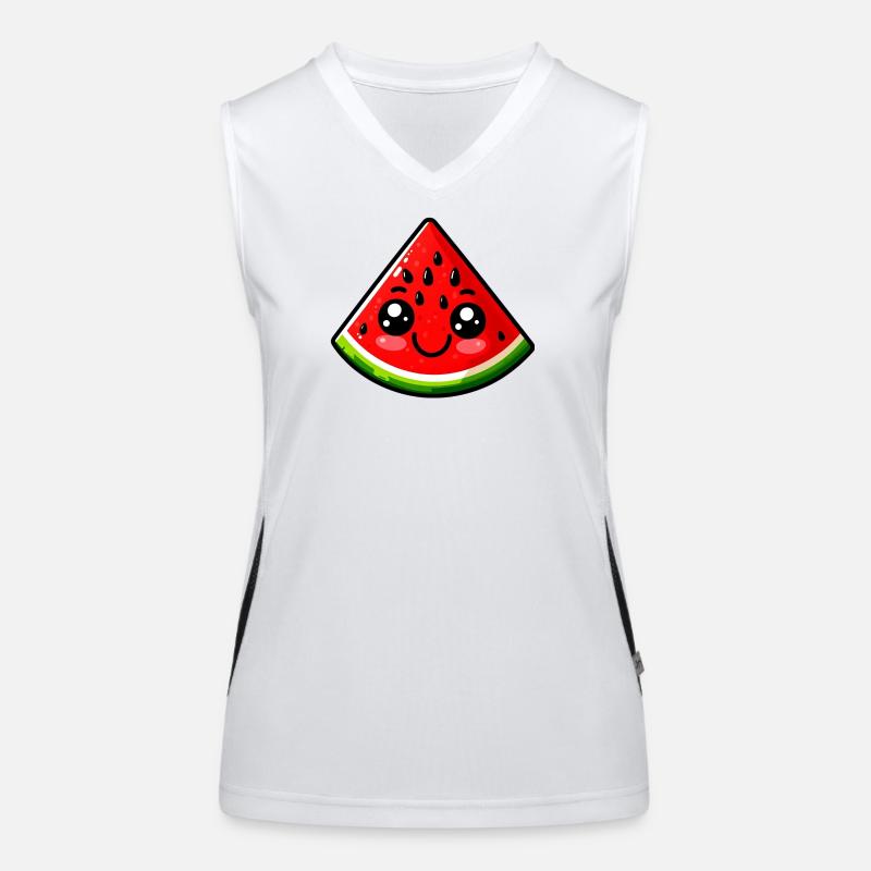 Wassermelone Wassermelonen Funktionelles Kontrast-Tank Top für Frauen