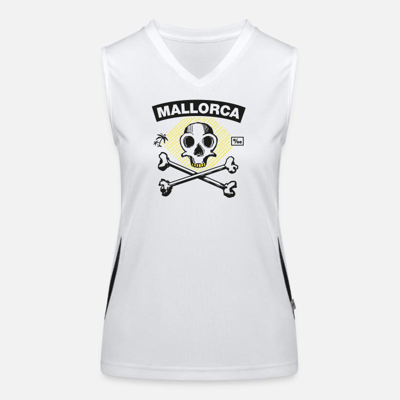 Mallorca – Per mille pirate under palm trees Women's Functional Contrast Tank Top