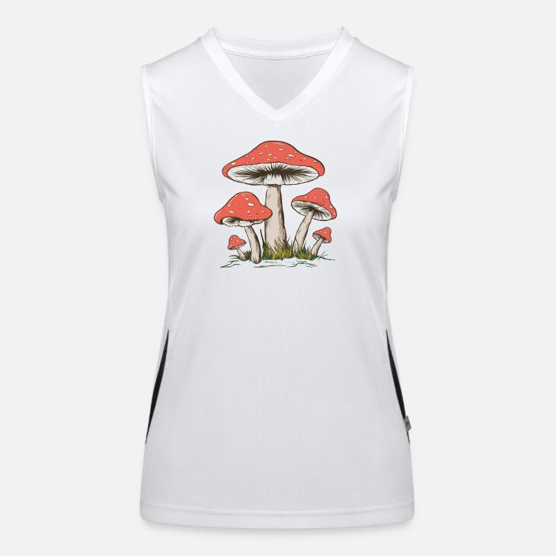 Vintage Mushroom Women's Functional Contrast Tank Top