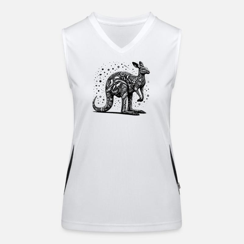 Känguru Funktionelles Kontrast-Tank Top für Frauen