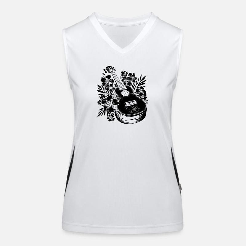Ukulele Comic Look Women's Functional Contrast Tank Top