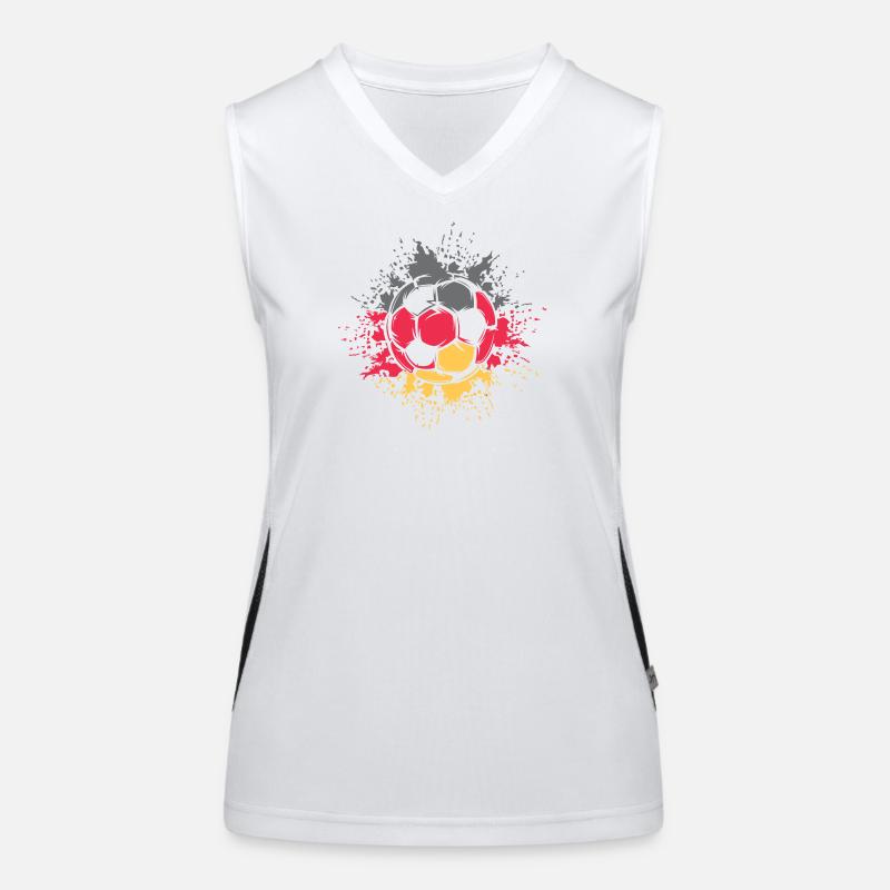 Soccer Color Explosion Germany Team Player Women's Functional Contrast Tank Top