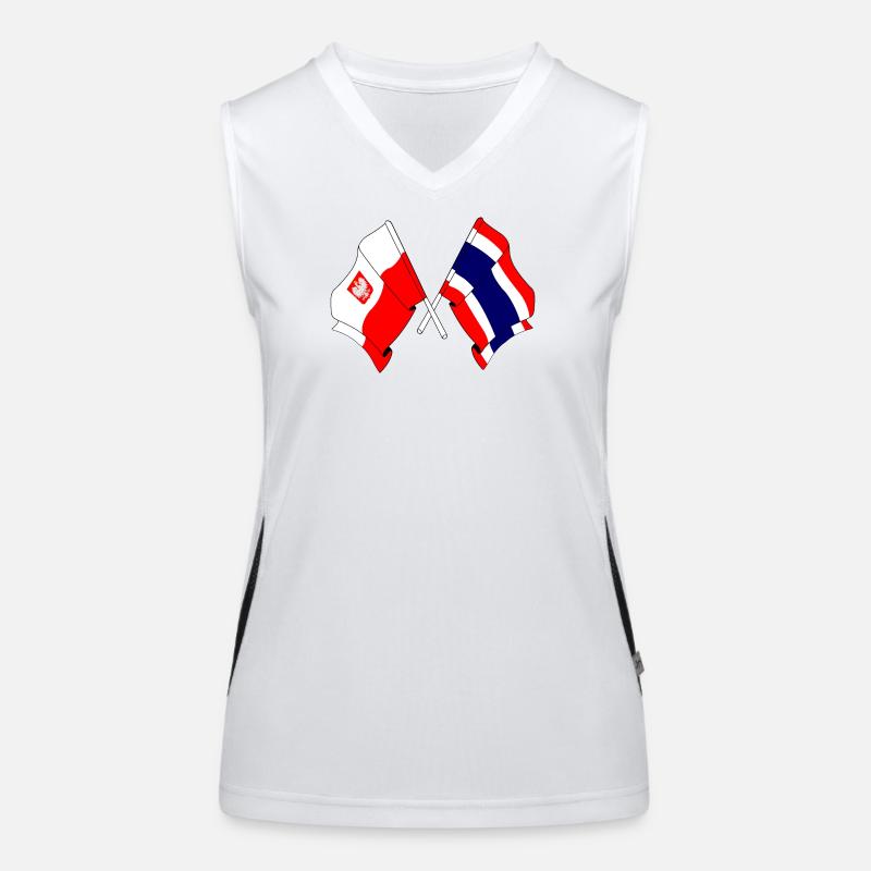 Drapeau Pologne, Thaïlande Débardeur respirant contrasté Femme