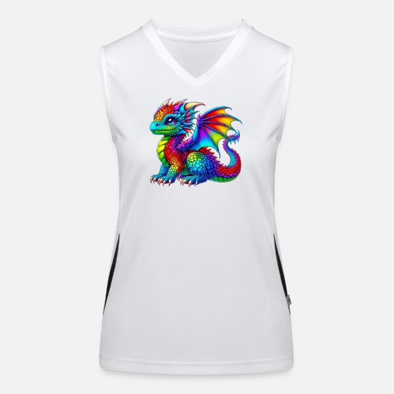 Drache Funktionelles Kontrast-Tank Top für Frauen