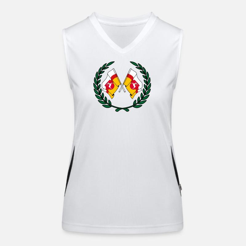 Flags Lubin laurel wreath Women's Functional Contrast Tank Top