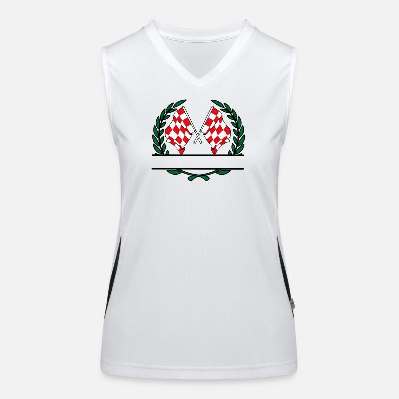 Flaggen der Provinz Nordbrabant mit Lorbeerkranz Funktionelles Kontrast-Tank Top für Frauen