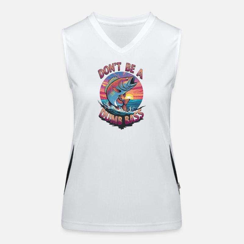 Seien Sie kein dummer Bass-Visual Funktionelles Kontrast-Tank Top für Frauen