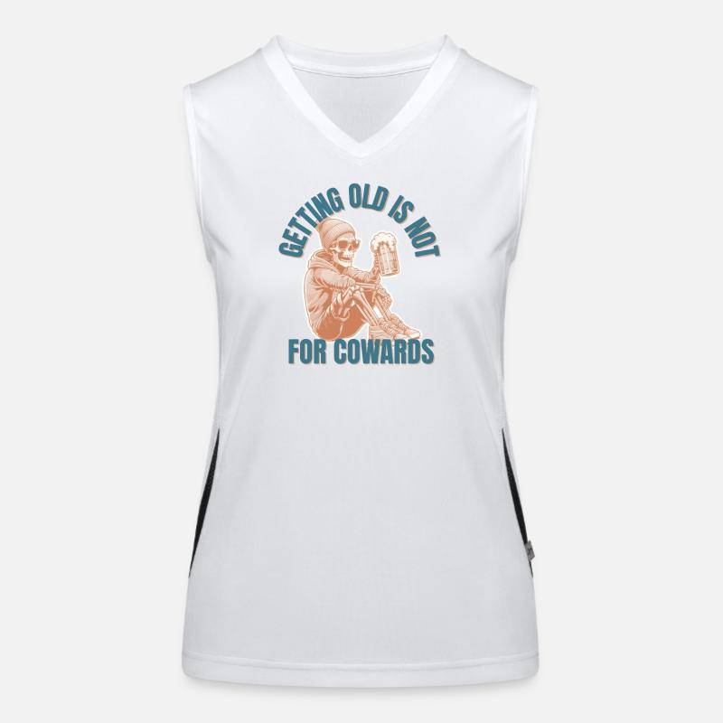 Getting Old is not for Cowards Funktionelles Kontrast-Tank Top für Frauen