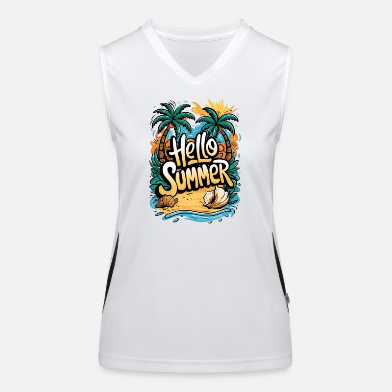 Tropisches Sommerstrand-Design Funktionelles Kontrast-Tank Top für Frauen