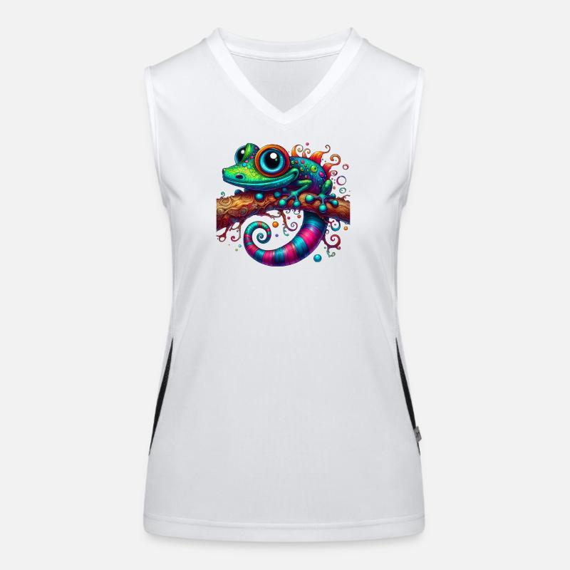 Gecko Funktionelles Kontrast-Tank Top für Frauen
