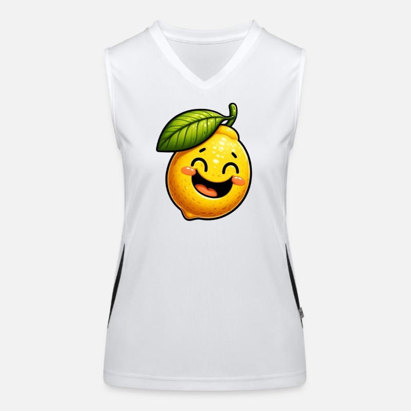 Zitrone Zitronen Funktionelles Kontrast-Tank Top für Frauen