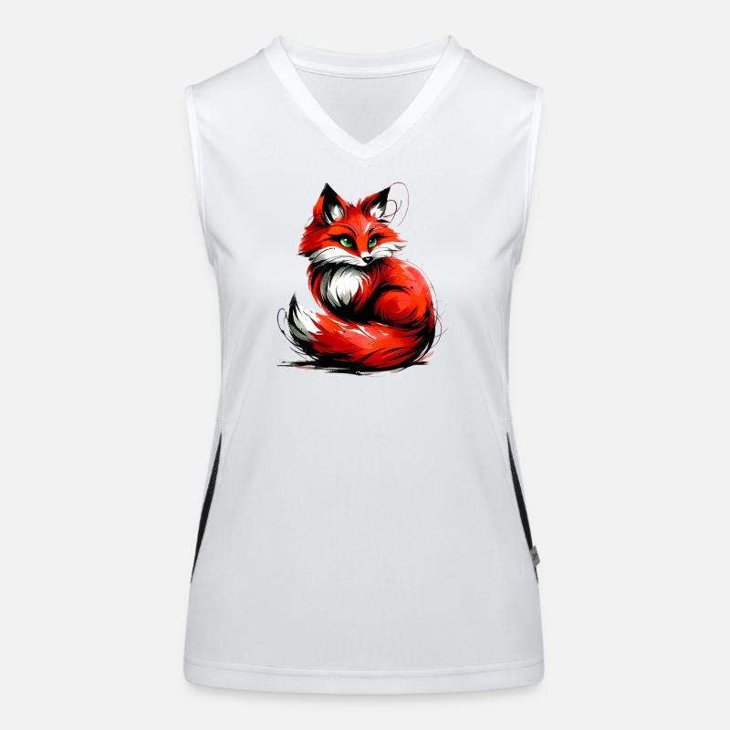 Fuchs Funktionelles Kontrast-Tank Top für Frauen