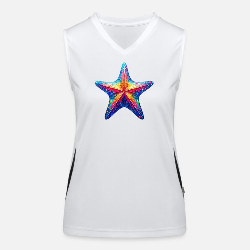 Seestern Funktionelles Kontrast-Tank Top für Frauen