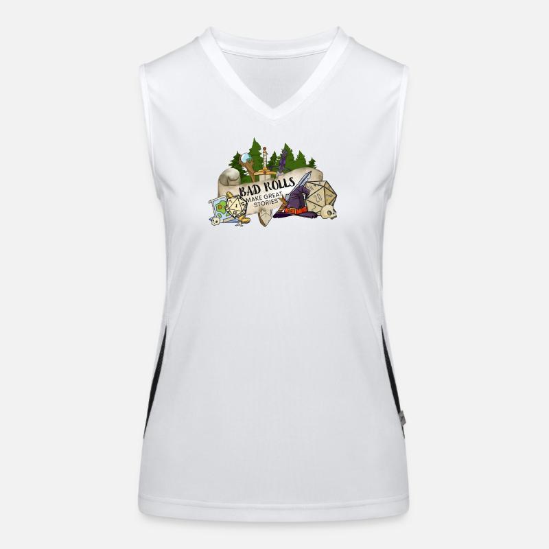 Bad Rolls make great stories Funktionelles Kontrast-Tank Top für Frauen