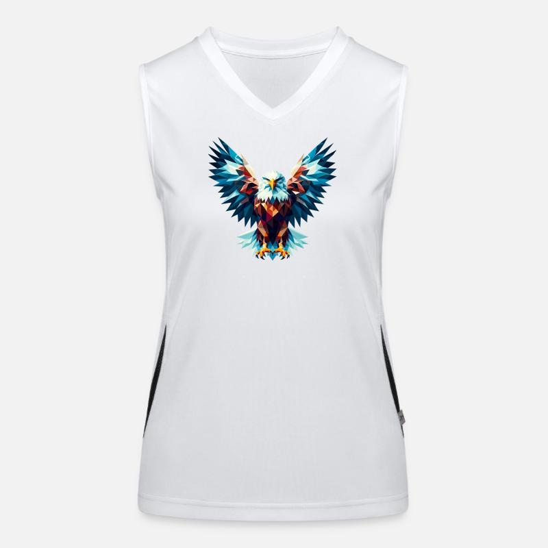 Polygonal Eagle Women's Functional Contrast Tank Top