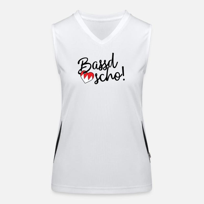Bassd scho! Funktionelles Kontrast-Tank Top für Frauen