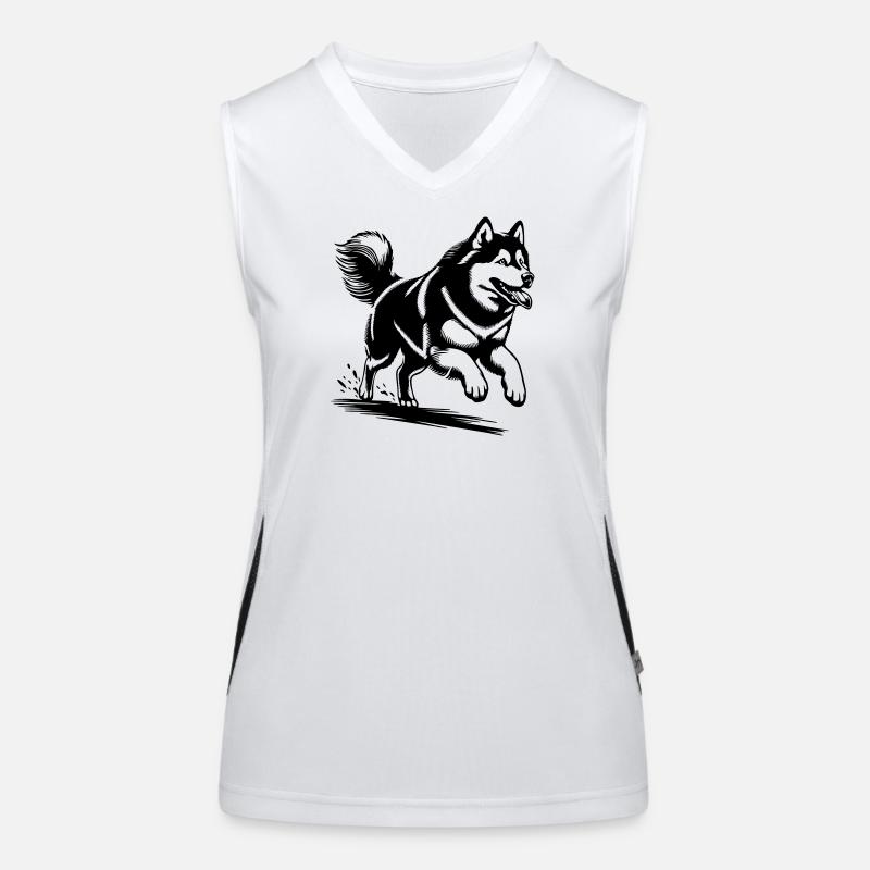 Alaskan Malamute Funktionelles Kontrast-Tank Top für Frauen