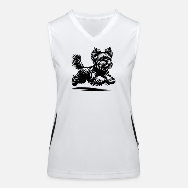 Yorkshire Terrier Funktionelles Kontrast-Tank Top für Frauen