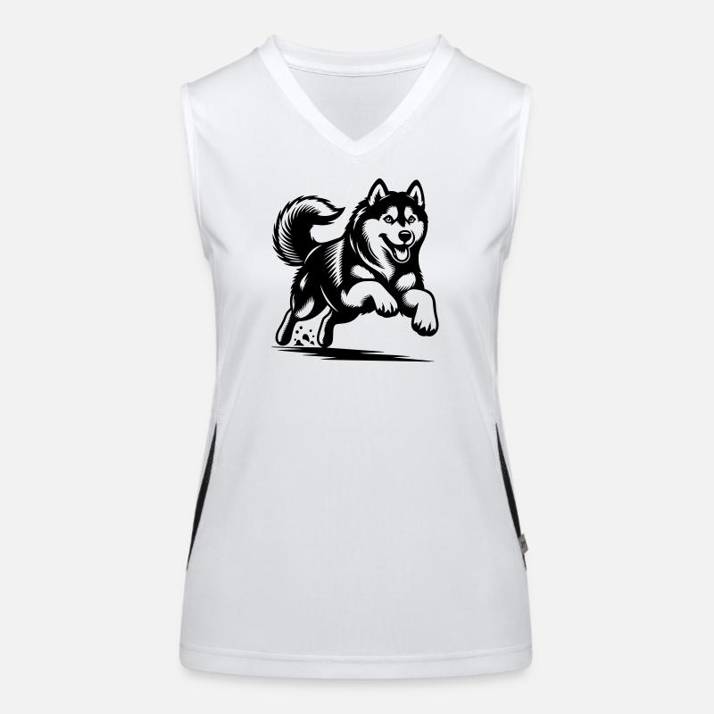 Siberian Husky Women's Functional Contrast Tank Top
