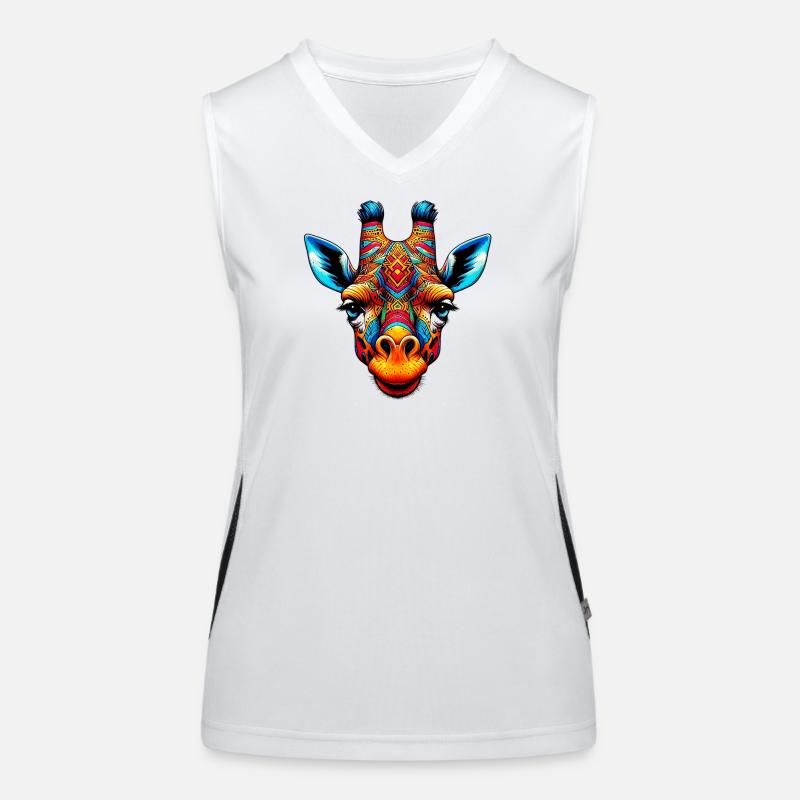 Giraffe Funktionelles Kontrast-Tank Top für Frauen