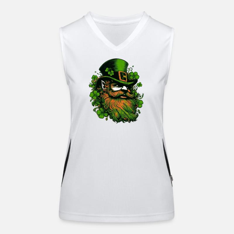 Leprechaun Irlande Débardeur respirant contrasté Femme