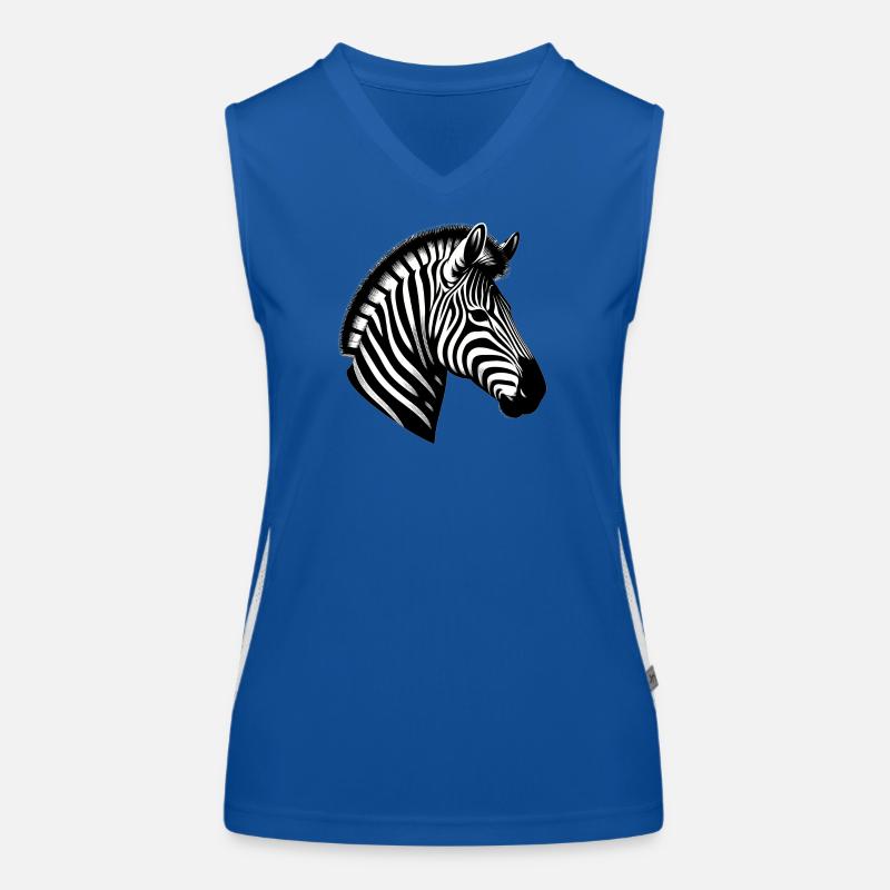 Zebra Funktionelles Kontrast-Tank Top für Frauen